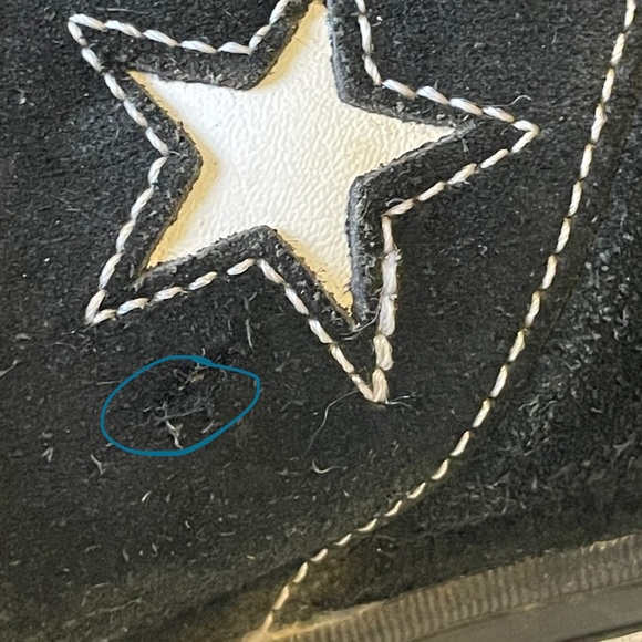 RARE Converse All Star Leather Sandals Sides Black Suede One Star Vintage - Picture 9 of 9